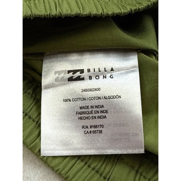 Billabong Pipeline Women's Shorts Green Pull On Size Small Beach Swim Summer NEW - Picture 10 of 11